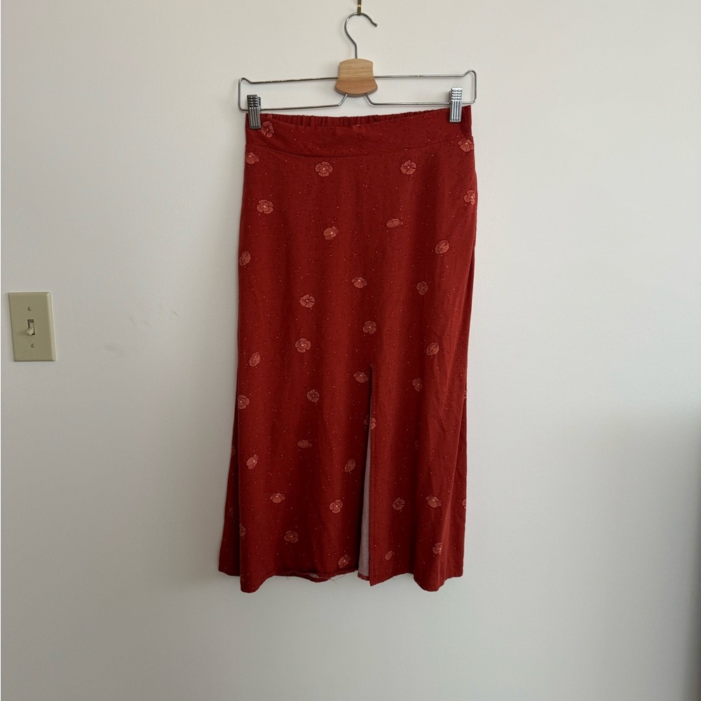 Rachel Dainty Orange Floral Skirt